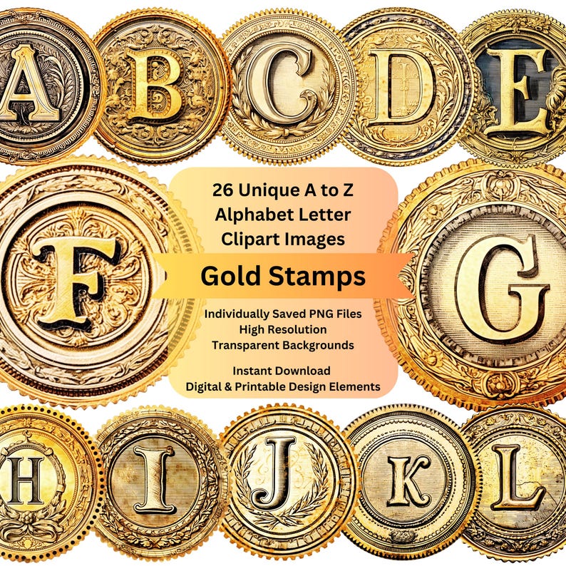 Postsage Signs For Letters Postage Stamp Clipart Alphabet Letters PNG Files for Digital Download ...