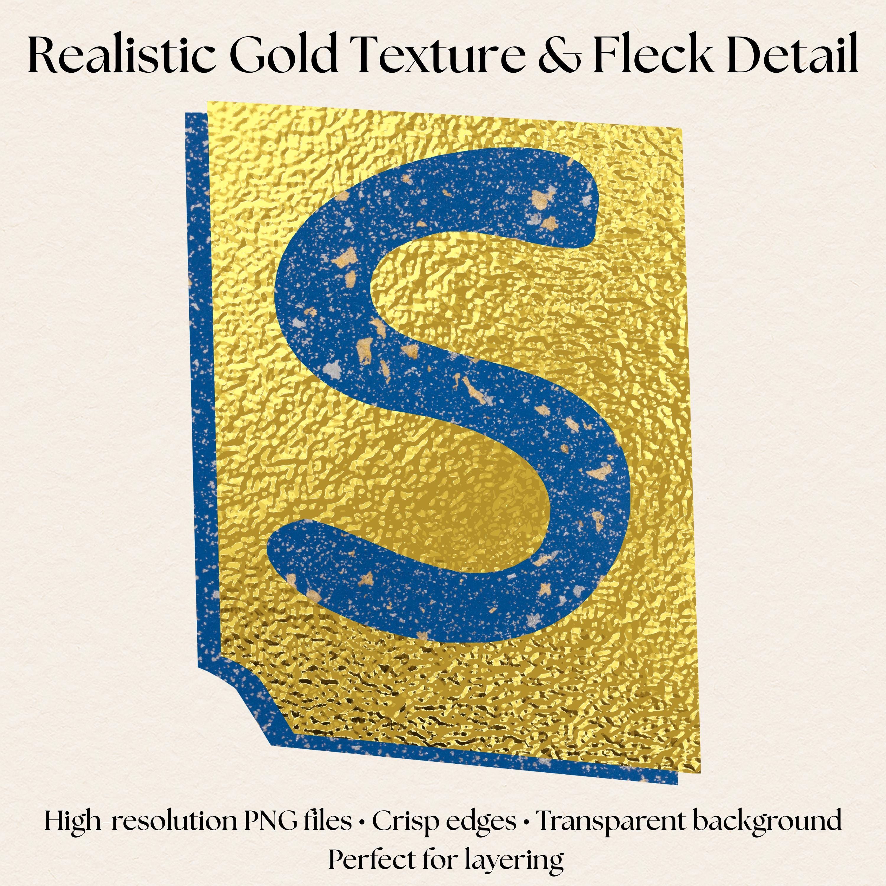 Luxe Ransom Alphabet PNG – Gold & Blue Letters, Cut Out Typography, 210 ...