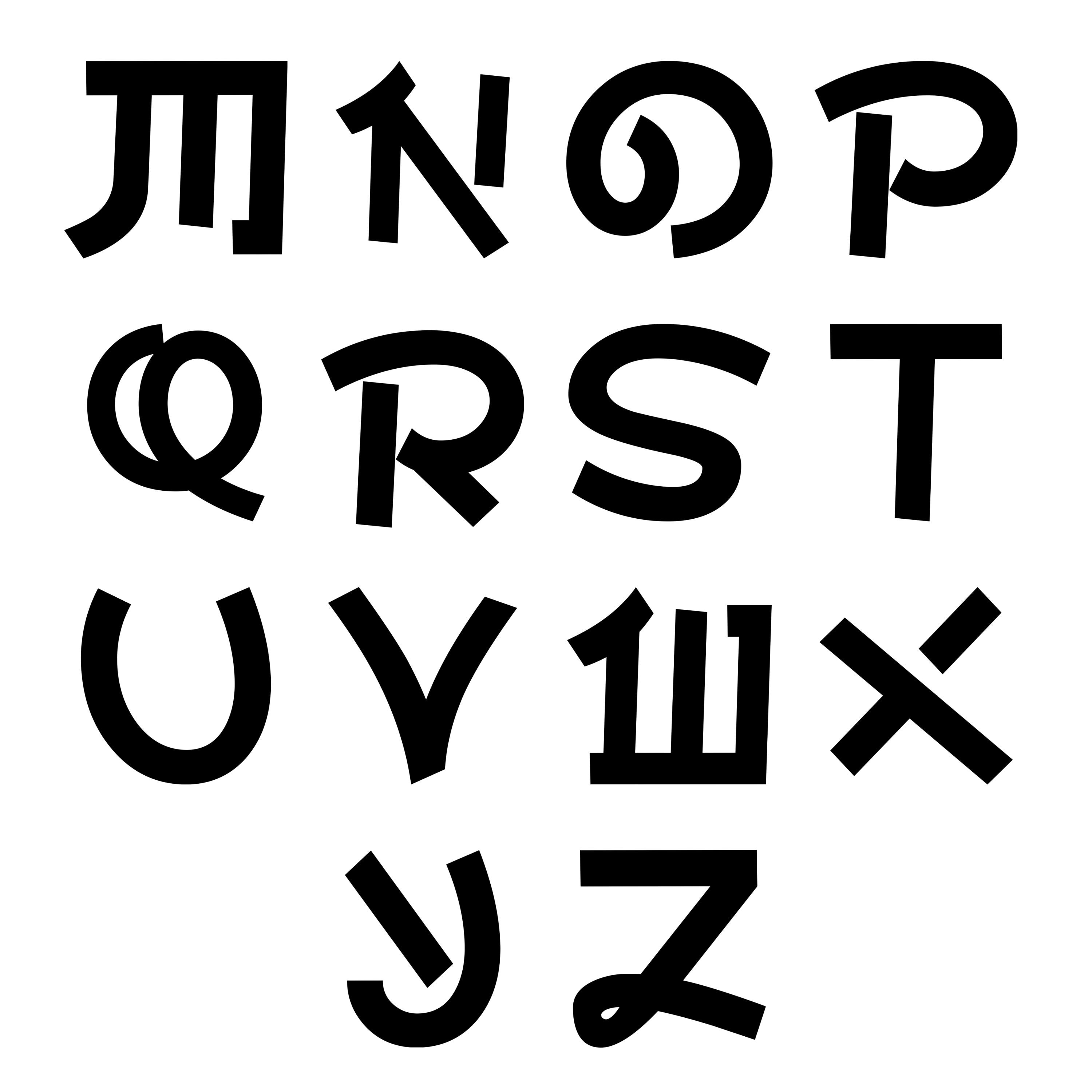 Japanese Style Alphabet PNG, Asian Calligraphy Font, Oriental ...