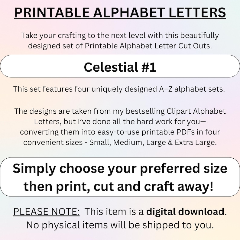 Celestial Alphabet Letters: Printable Junk Journal & Scrapbook Cutouts ...