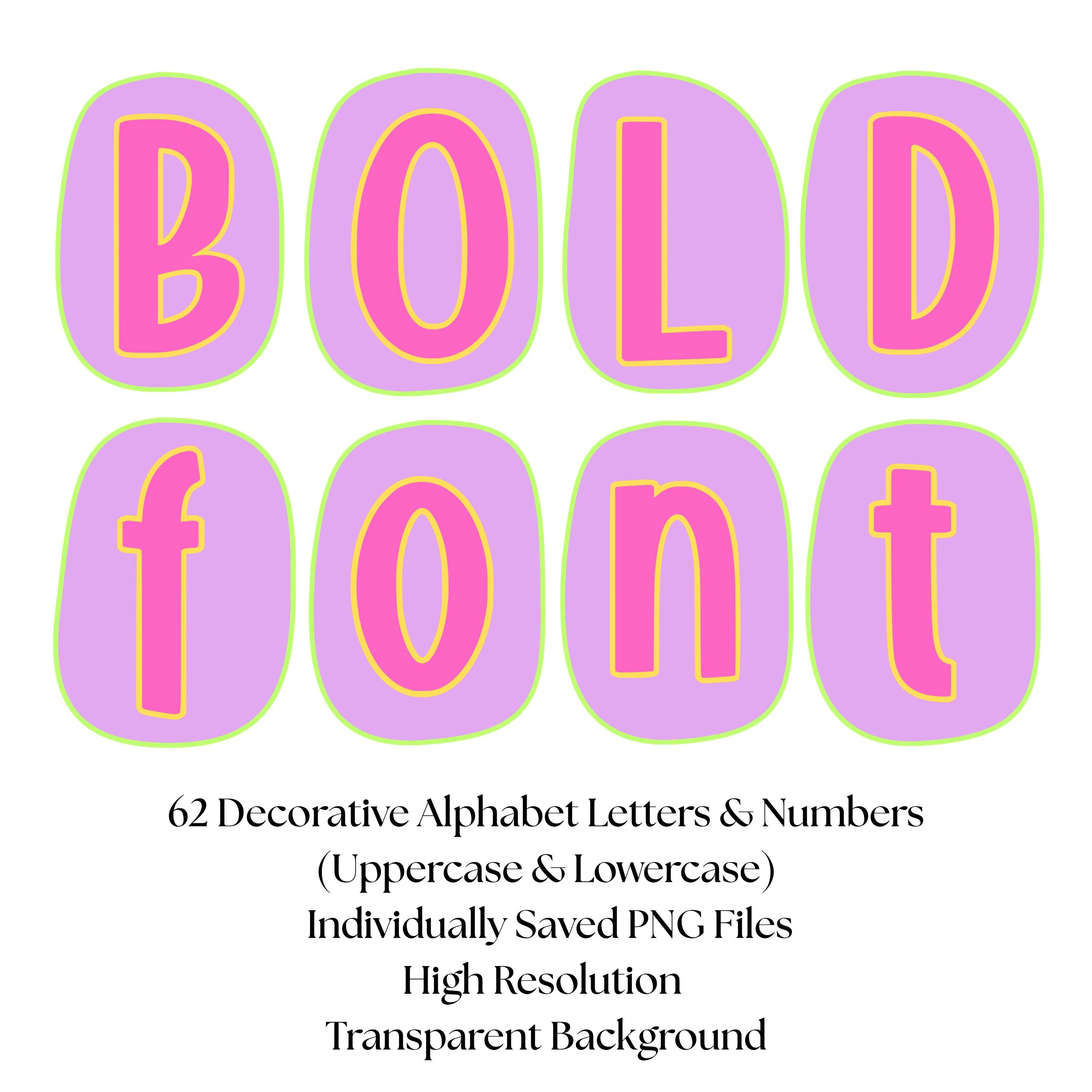 Retro Alphabet Letters | PNG Bold Colourful Font | Bubble Letters ...