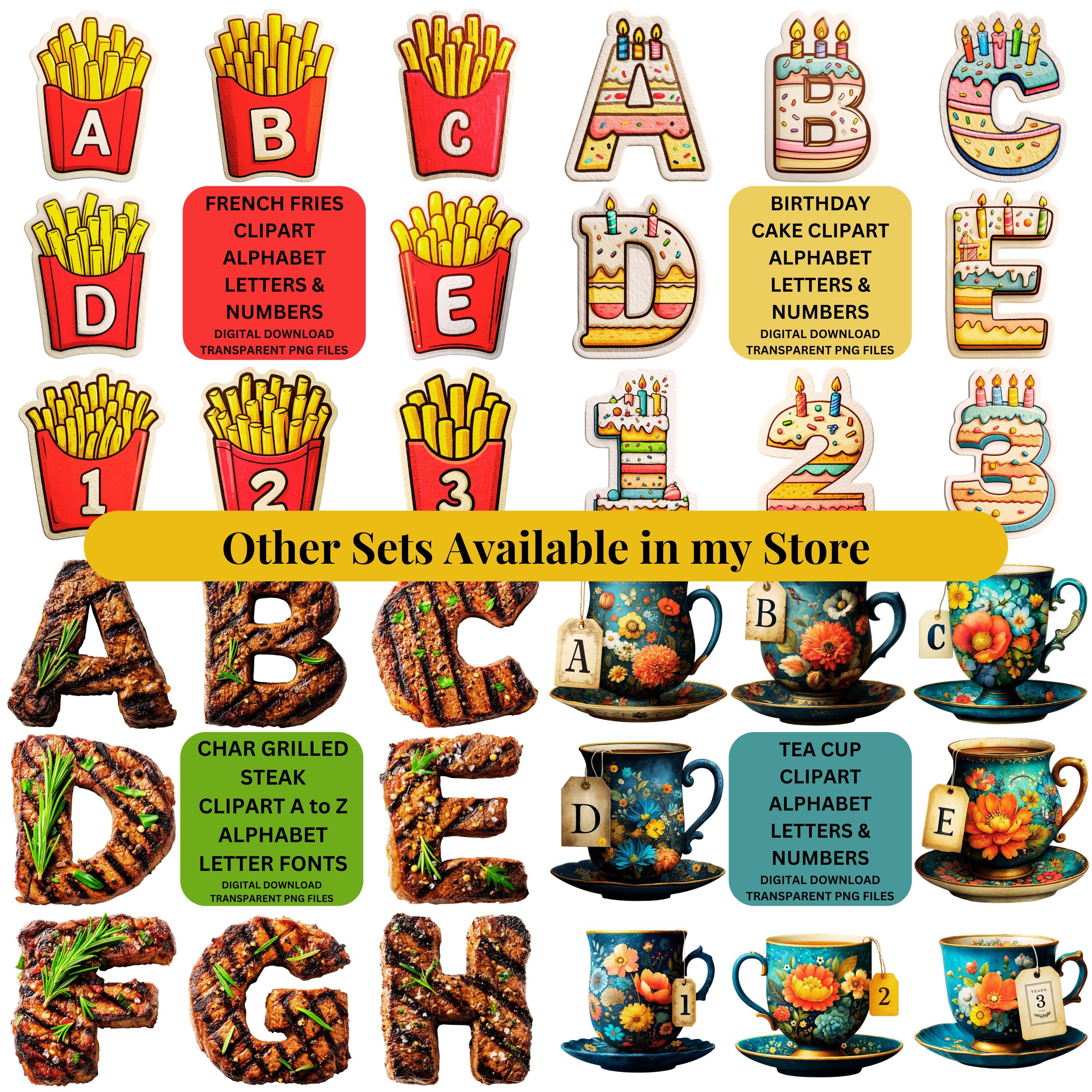 Hamburger Alphabet PNG Clipart | Burger Letters & Numbers for Crafts ...