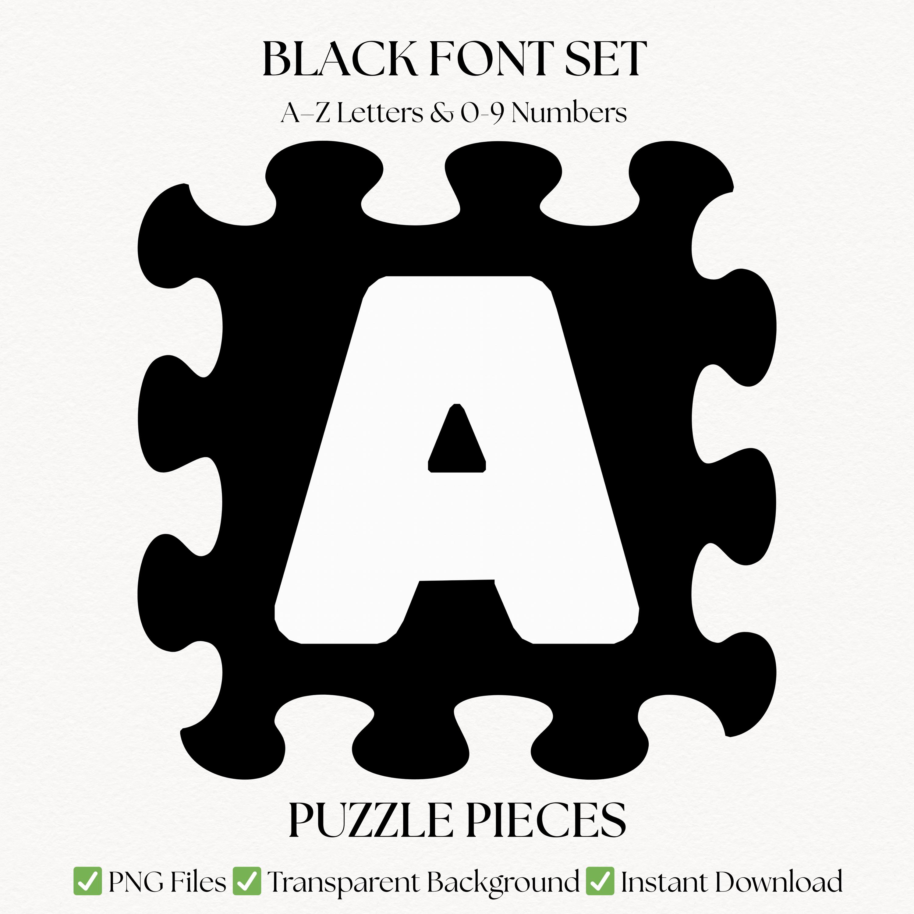 Jigsaw Puzzle Alphabet PNG Letters & Numbers | Puzzle Pieces Clipart ...