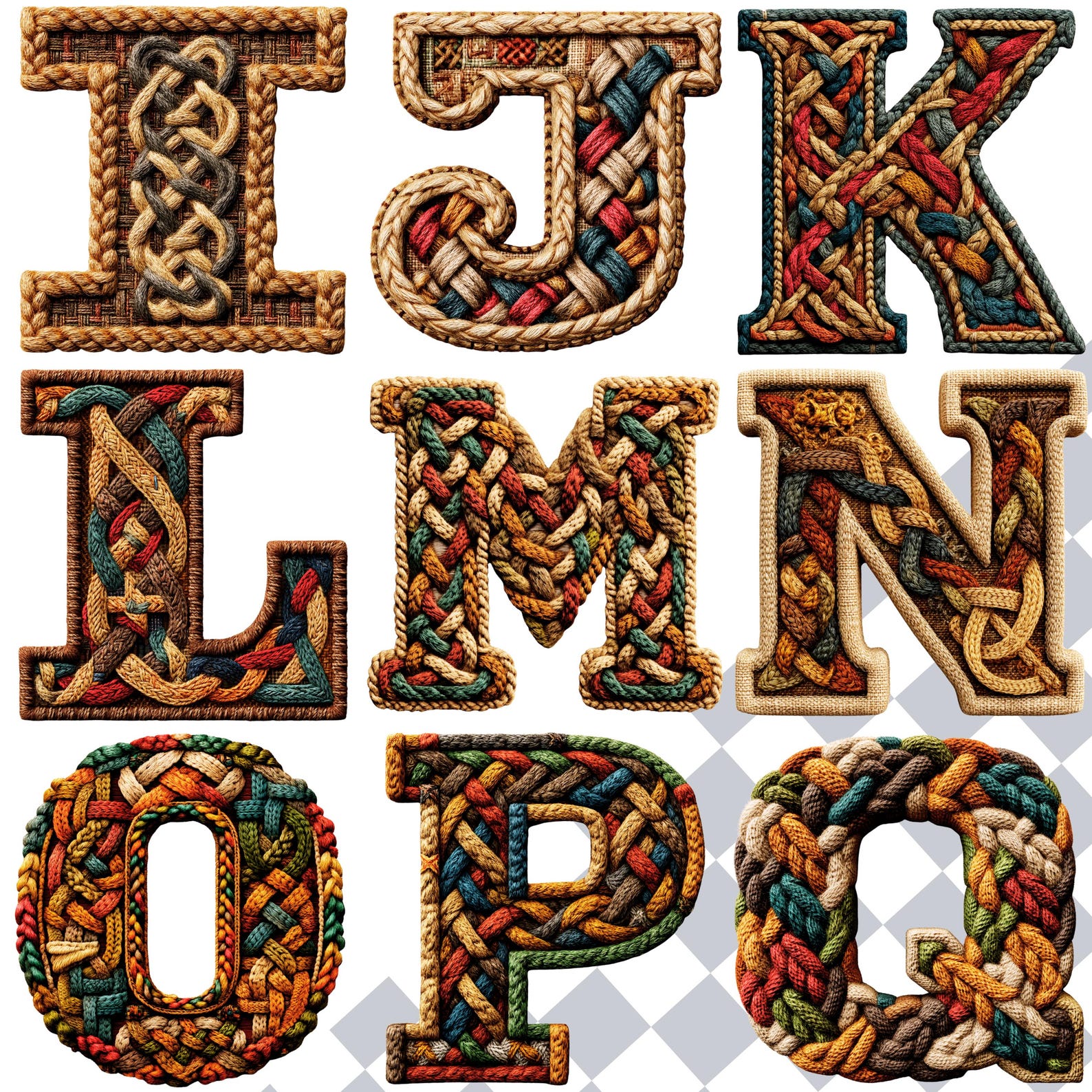 Celtic Clipart Alphabet Letters | PNG Irish Fonts | Knot Design ...