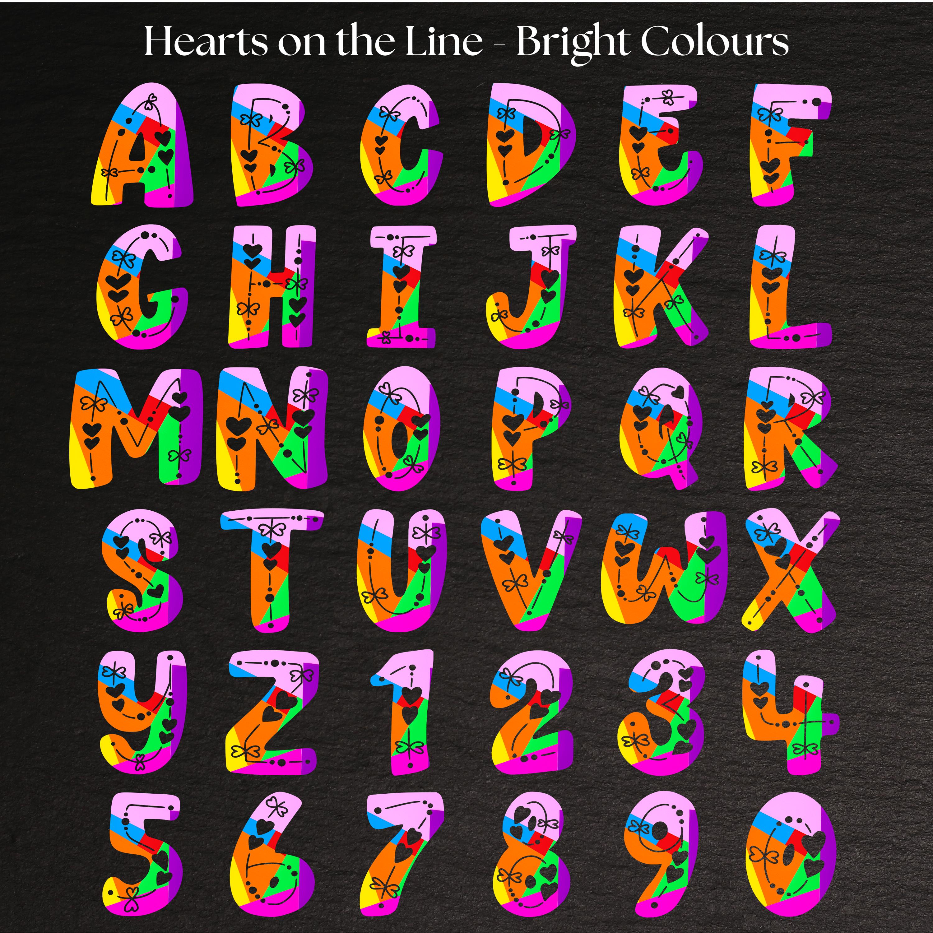 Lettering Multicolour Bright Multicolour Doodle Alphabet PNG, Decorative Rainbow Letters ...
