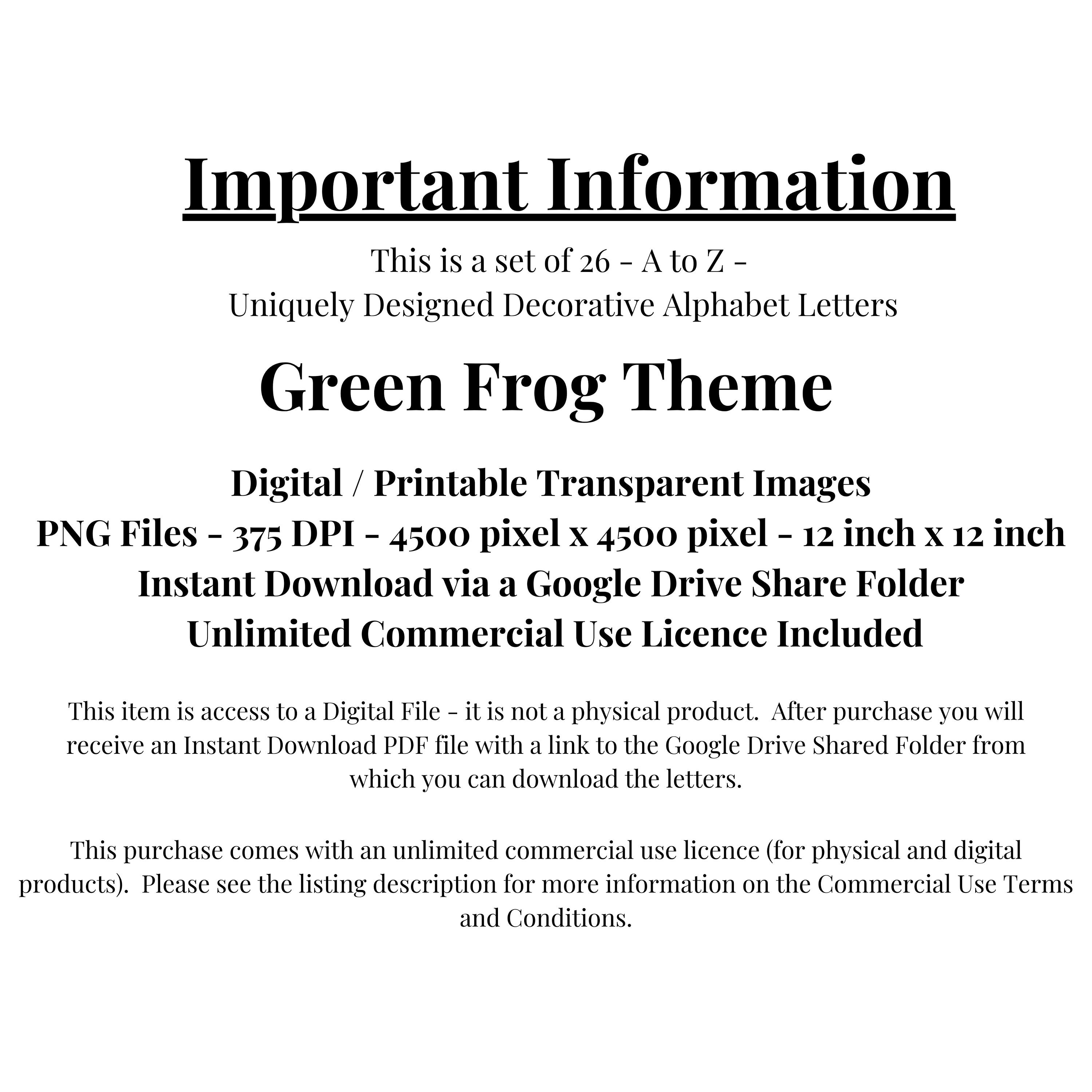 Frog Clipart Decorative Letters PNG for Animal Alphabet, Cute ...