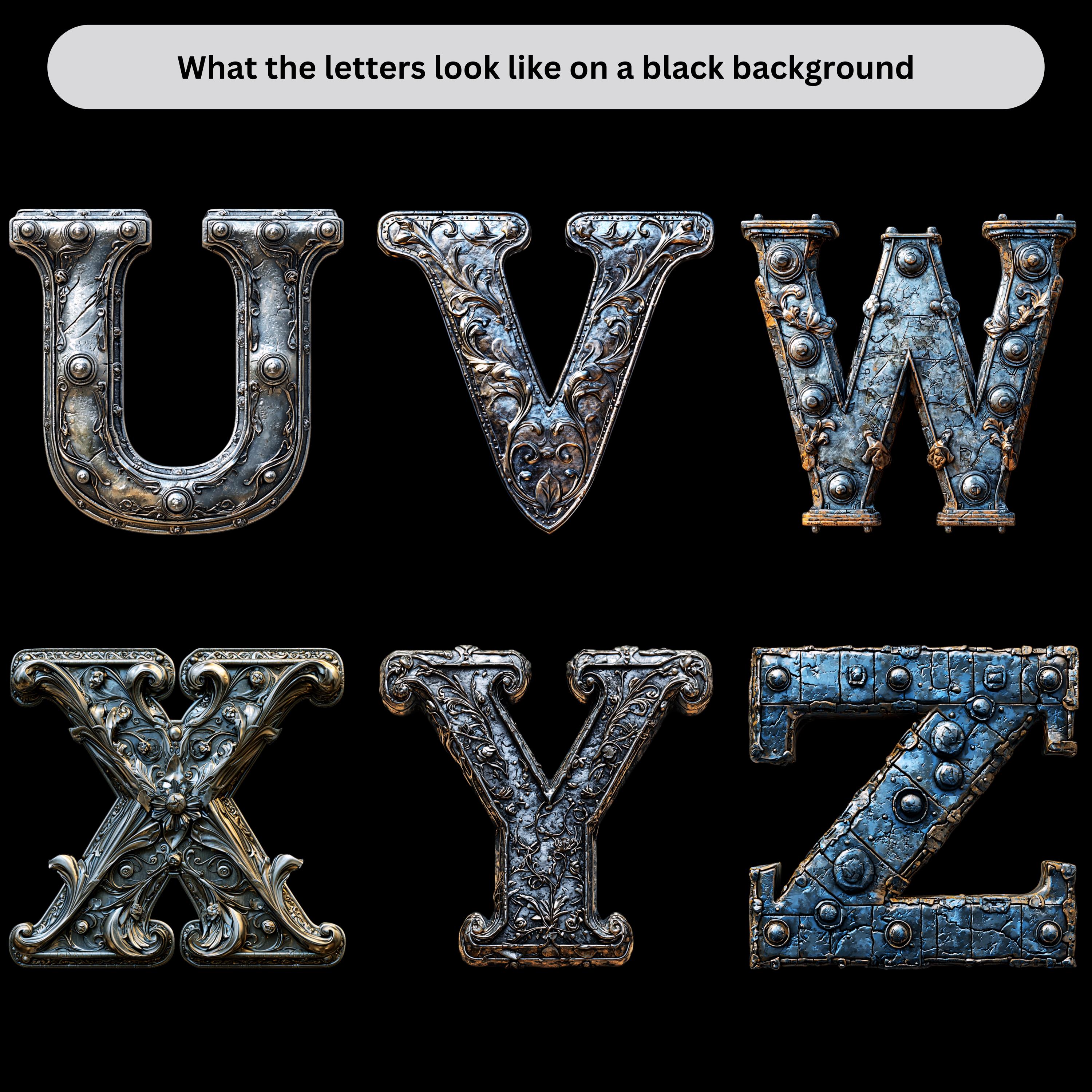 Medieval Castle Clipart PNG Alphabet Letters | Stone Lettering ...