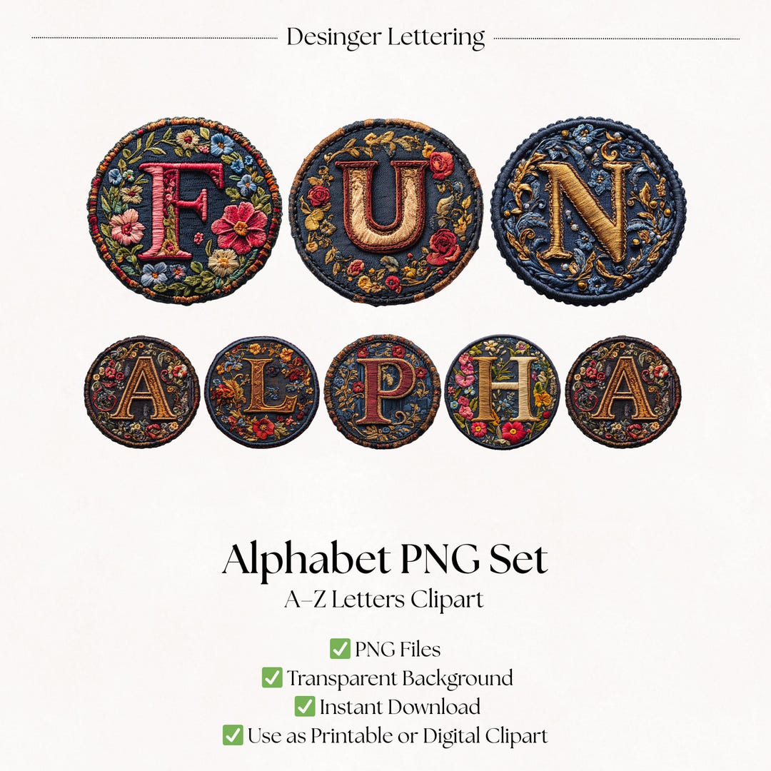 Floral PNG Alphabet Letters | Spring Botanical Clipart Lettering ...
