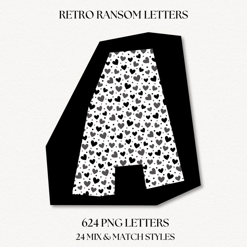The Letter R Ransom Style Retro Ransom Alphabet Letter Bundle | Magazine Cutout Style Lettering ...