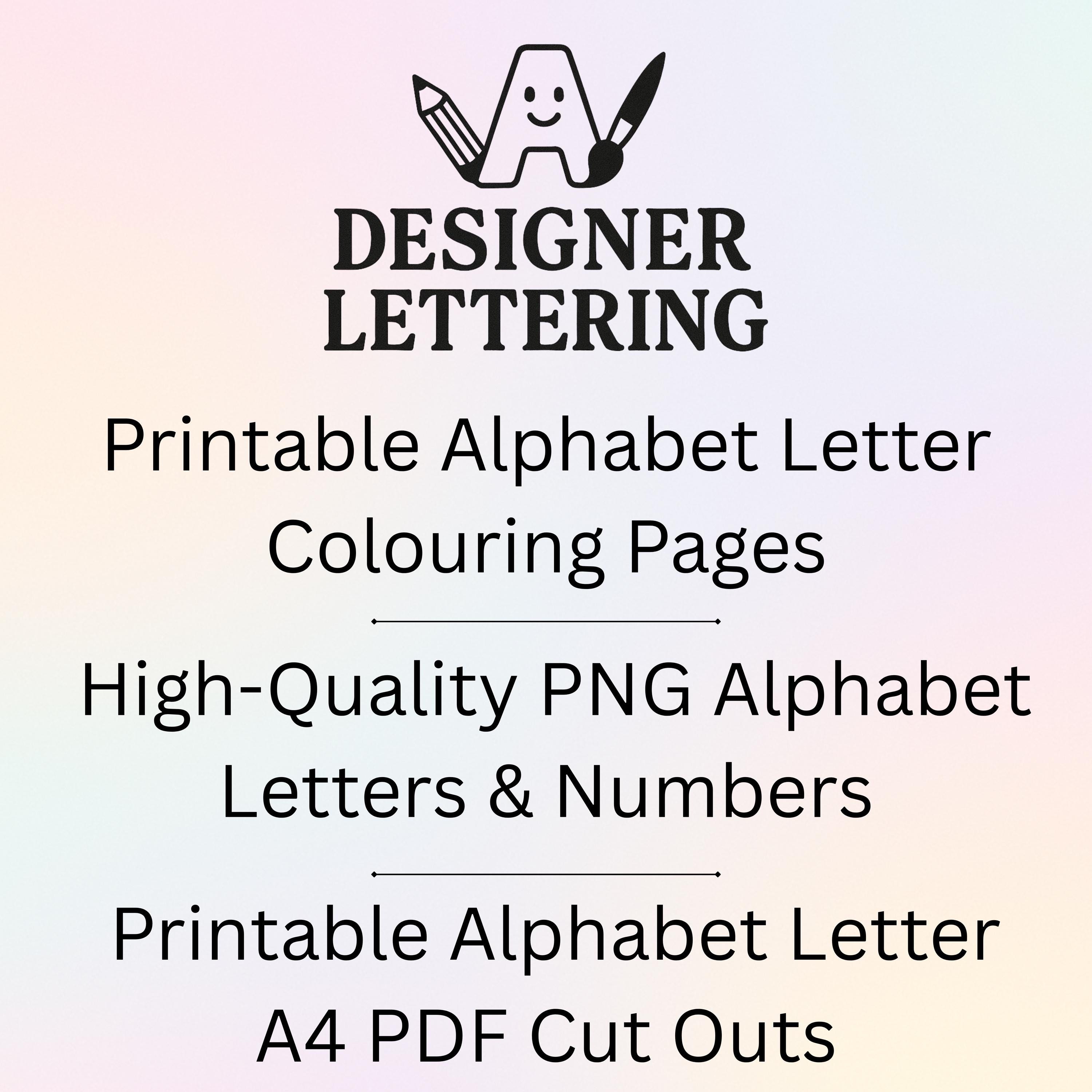 Christmas Alphabet Letter Cut Outs: Printable Fonts for Crafts (PDF ...