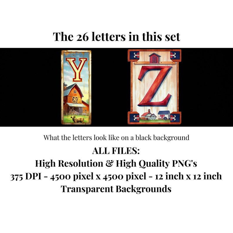 Rustic Alphabet Clipart: Country Western Letters PNG (digital Download ...