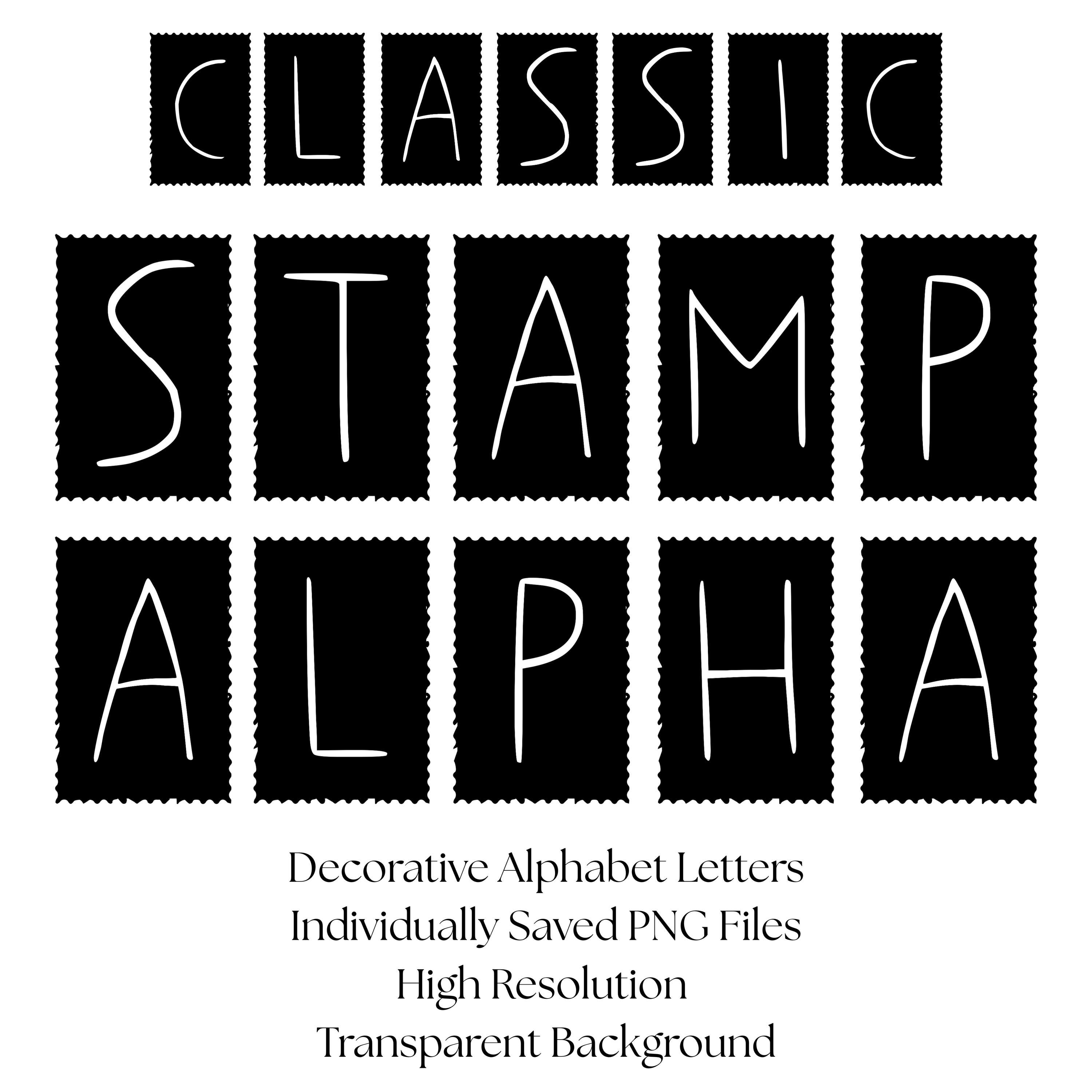 Postsage Signs For Letters Stamp Alphabet Letters PNG, Vintage Postage Stamp Clipart Lettering Set ...