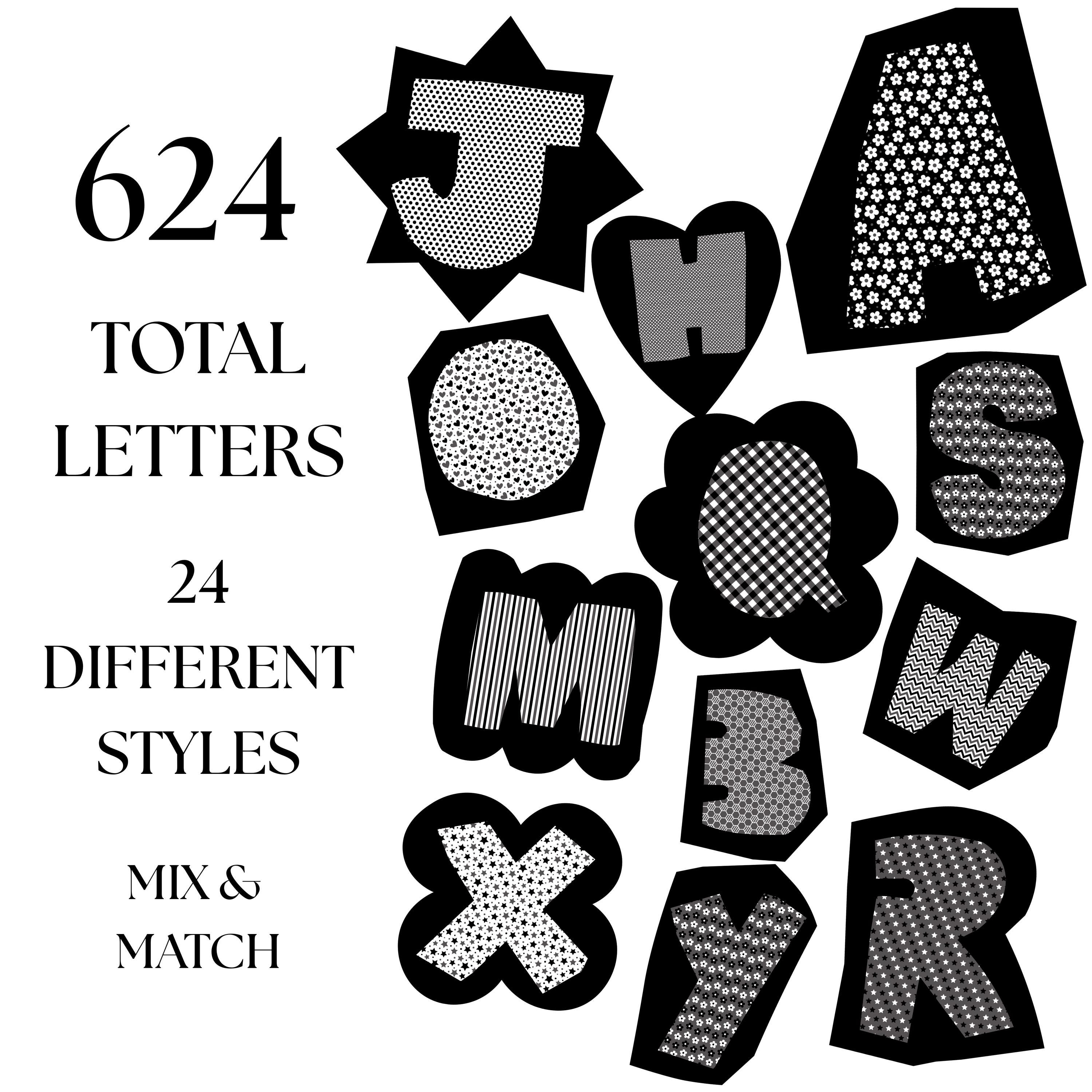 Retro Ransom Alphabet Letter Bundle | Magazine Cutout Style Lettering ...