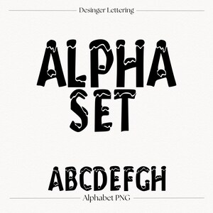 Schmelzender Schnee Alphabet Buchstabe PNG - Winter Drip Font, Cricut & Sublimation (Digitaler Download)
