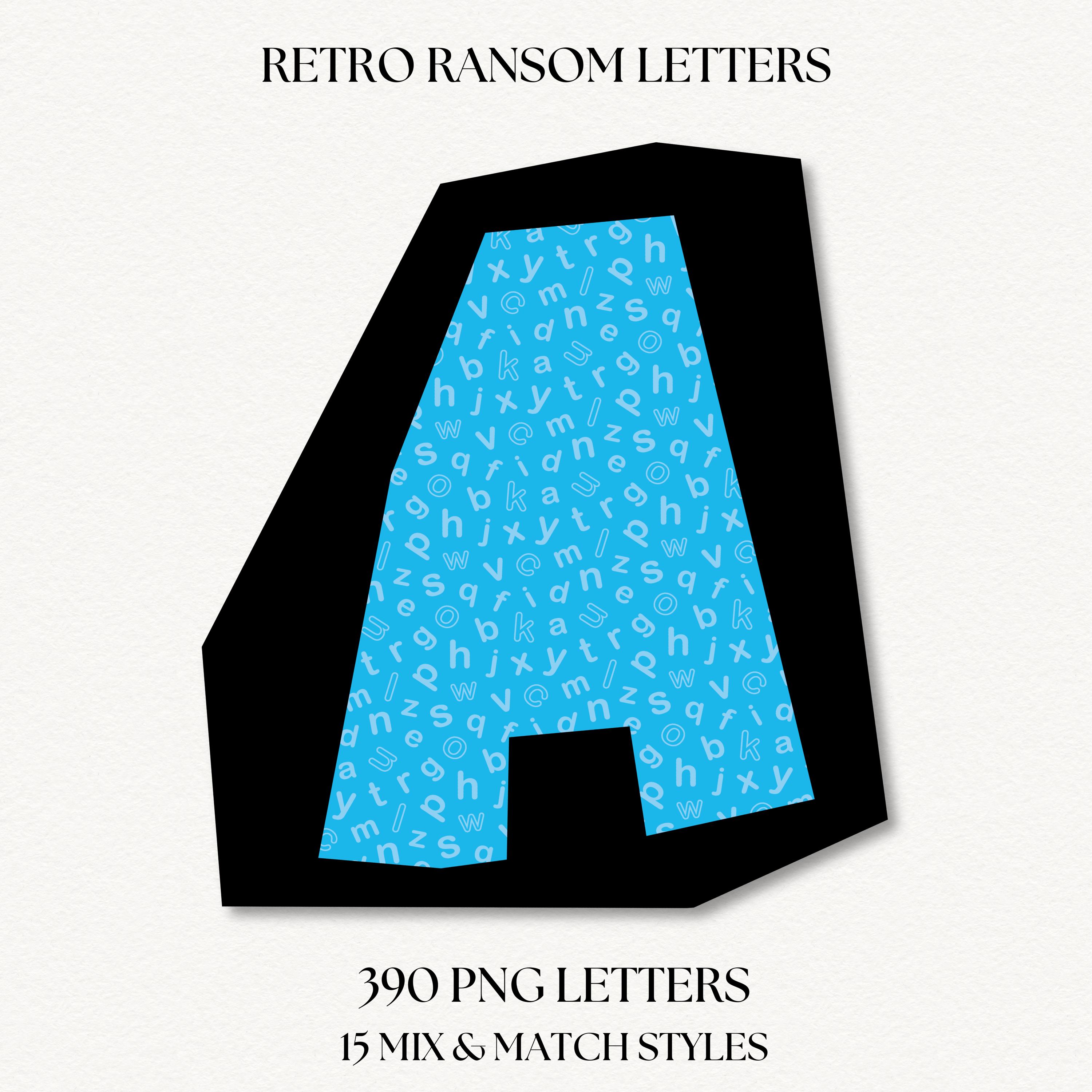 Ransom Alphabet Letters - Retro Alpha Bundle | PNG Clipart Mix & Match ...