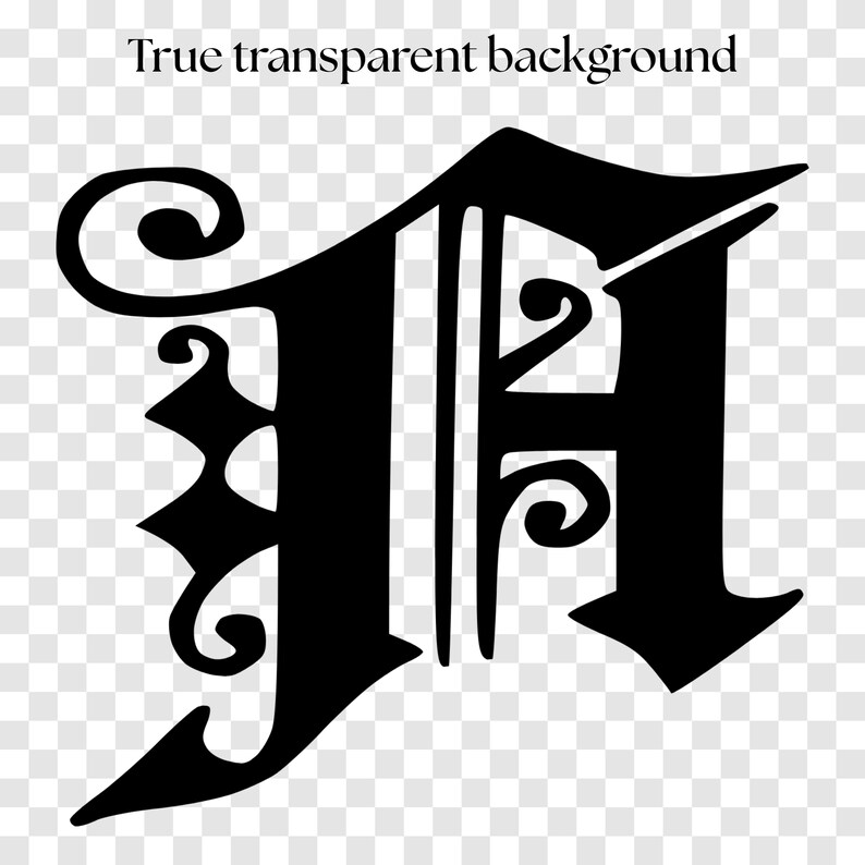 Gothic Blackletter Alphabet Letter & Numbers | PNG Medieval Font Set ...