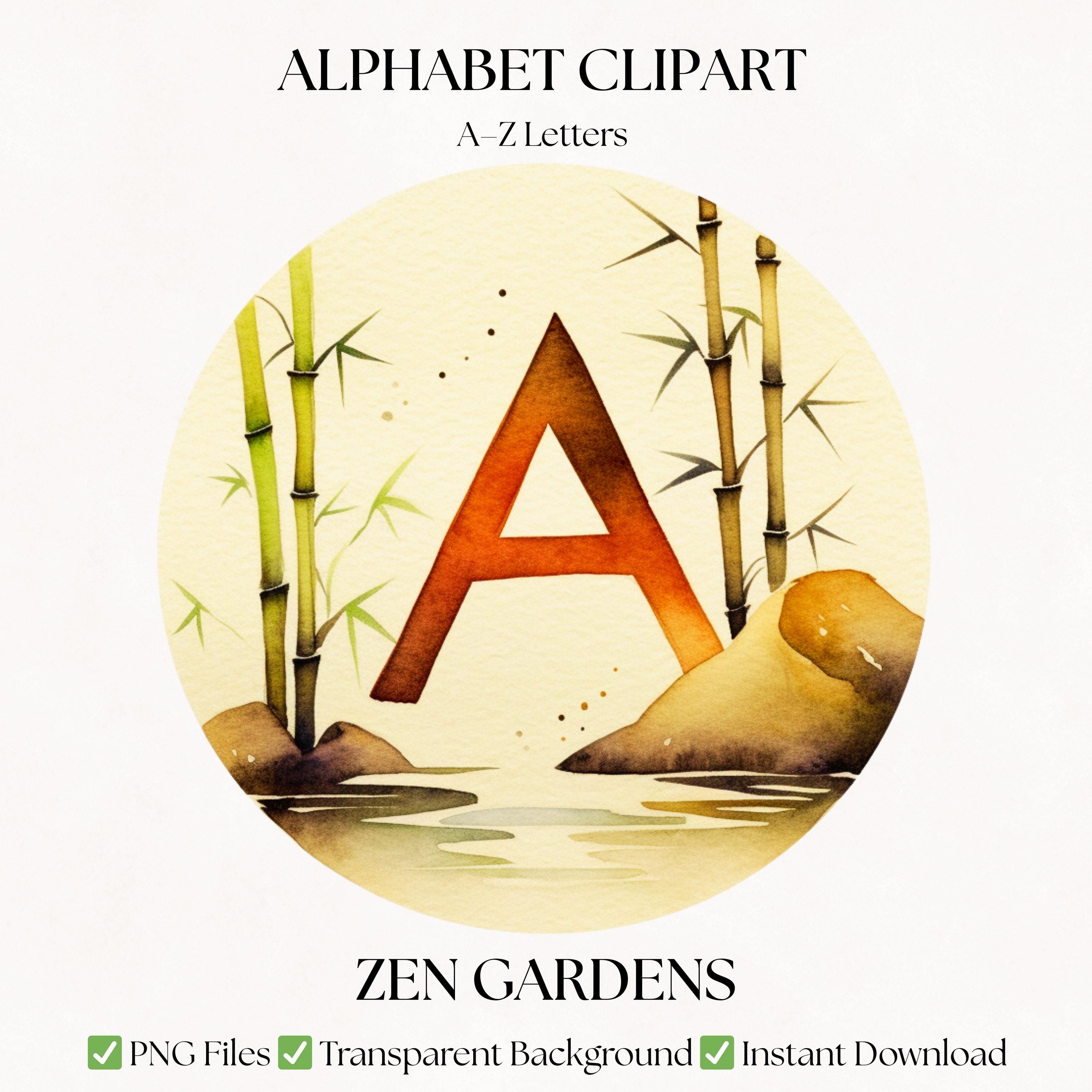 Zen Lettering Lines Zen Garden Alphabet Letter PNG Clipart | Asian Style Font | Japan ...