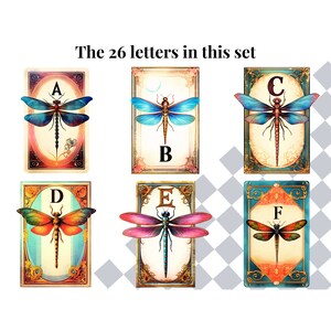 Dragonfly Alphabet Clipart Letters | Vintage PNG Fonts | Insect ...