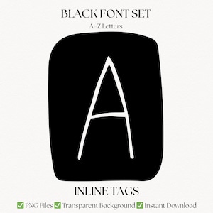 Tag Alphabet Letters | Font PNG Lettering for Scrapbooks, Junk Journals, Banners | Transparent | Digital Download
