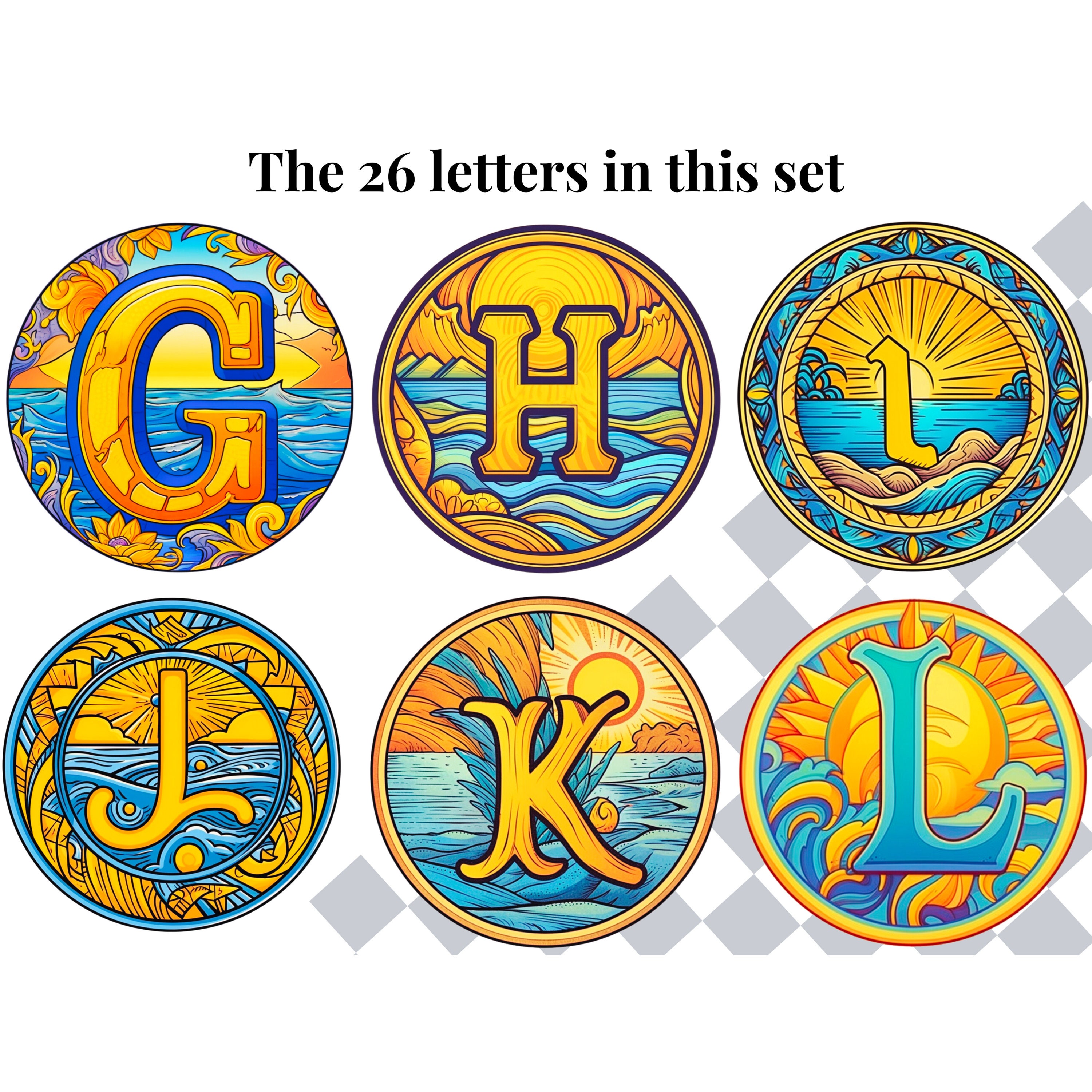 Beach Clipart Alphabet Letters | PNG Boho Typography | Fun Summer ...
