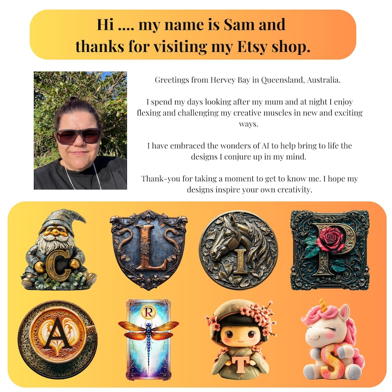May include: A collection of decorative garden ornaments featuring letters of the alphabet. The ornaments are made of a dark brown material and have a rustic, aged look. The letters are C, L, I, P, A, R, T, and S. The ornaments are displayed on a yellow background.