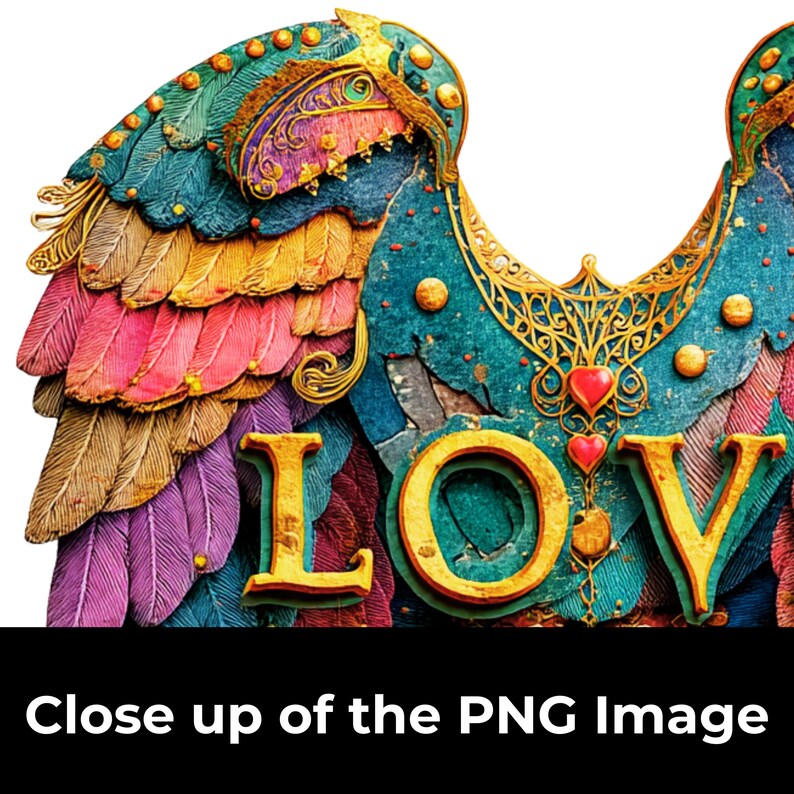 Rainbow Angel Wings PNG Clipart | Love Word Art | Colourful Angelic ...