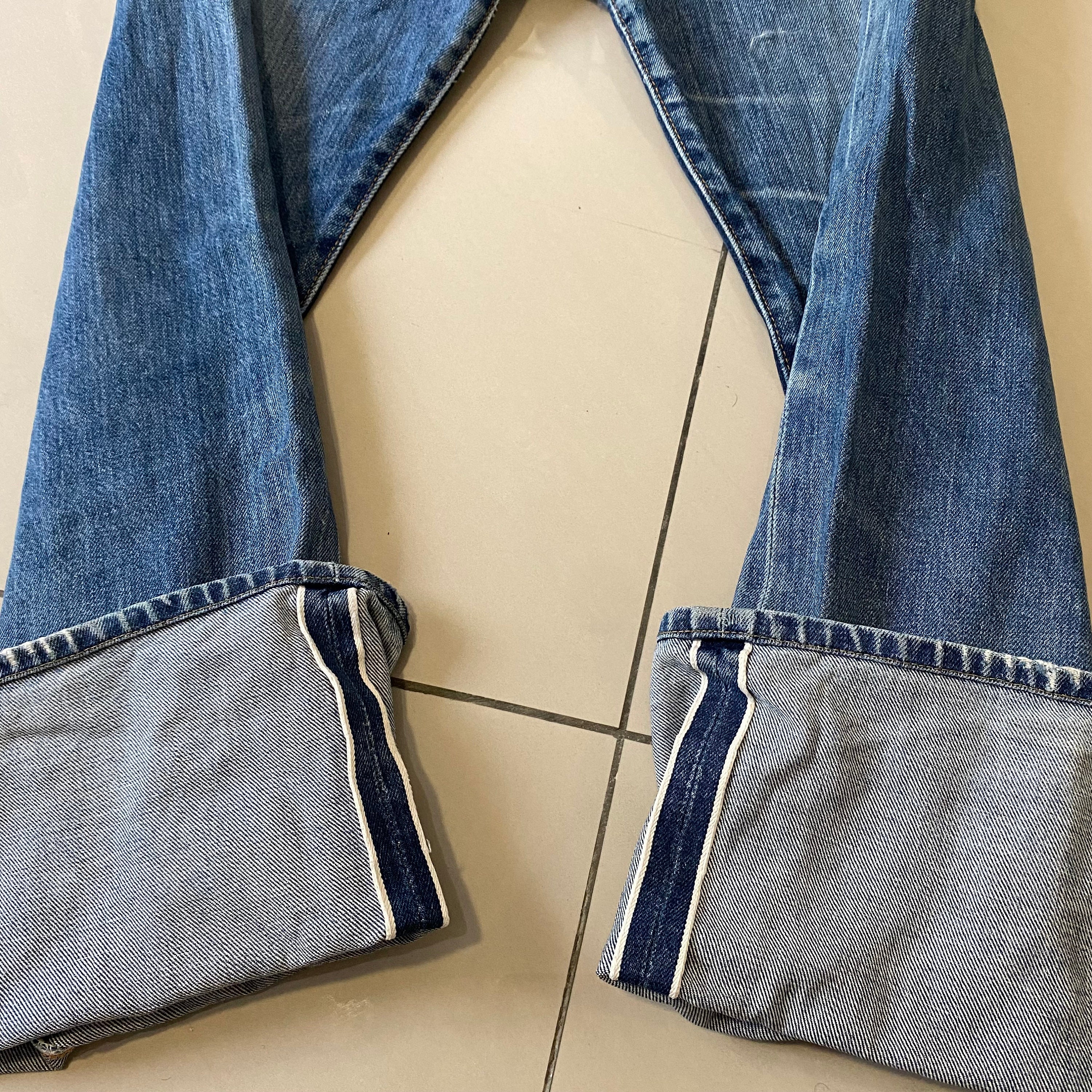 Vintage Levi's 551 90s Big E Selvedge Distressed Denim - Etsy
