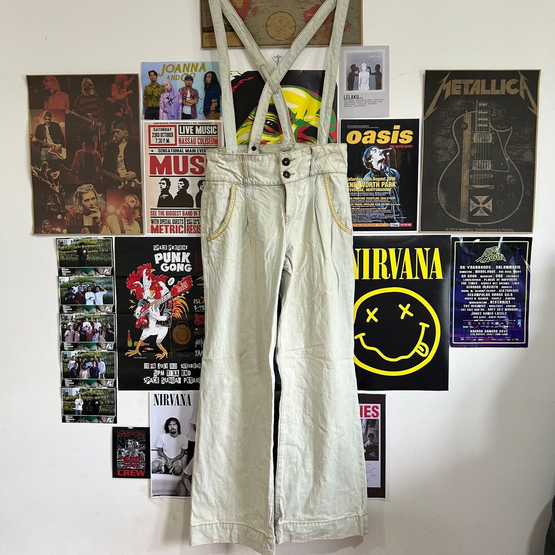 Vintage Japanese Brand Flare Overall - Etsy