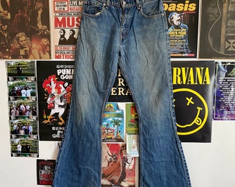 80s Vintage Levis 517 Boot Cut Jeans Flare Denim Pants Zipper Size