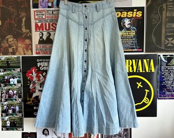 Vintage Valman denimrok met blauwe wassing