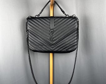 Vintage Yves Saint Laurent schoudertas van suede YSL Arabesque bezaaide patronen clutch Etsy Nederland