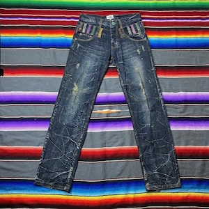Vintage Nylaus Clothing Double Waist Distressed Denim