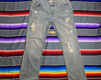 Vintage True Religion Straight Distressed Denim