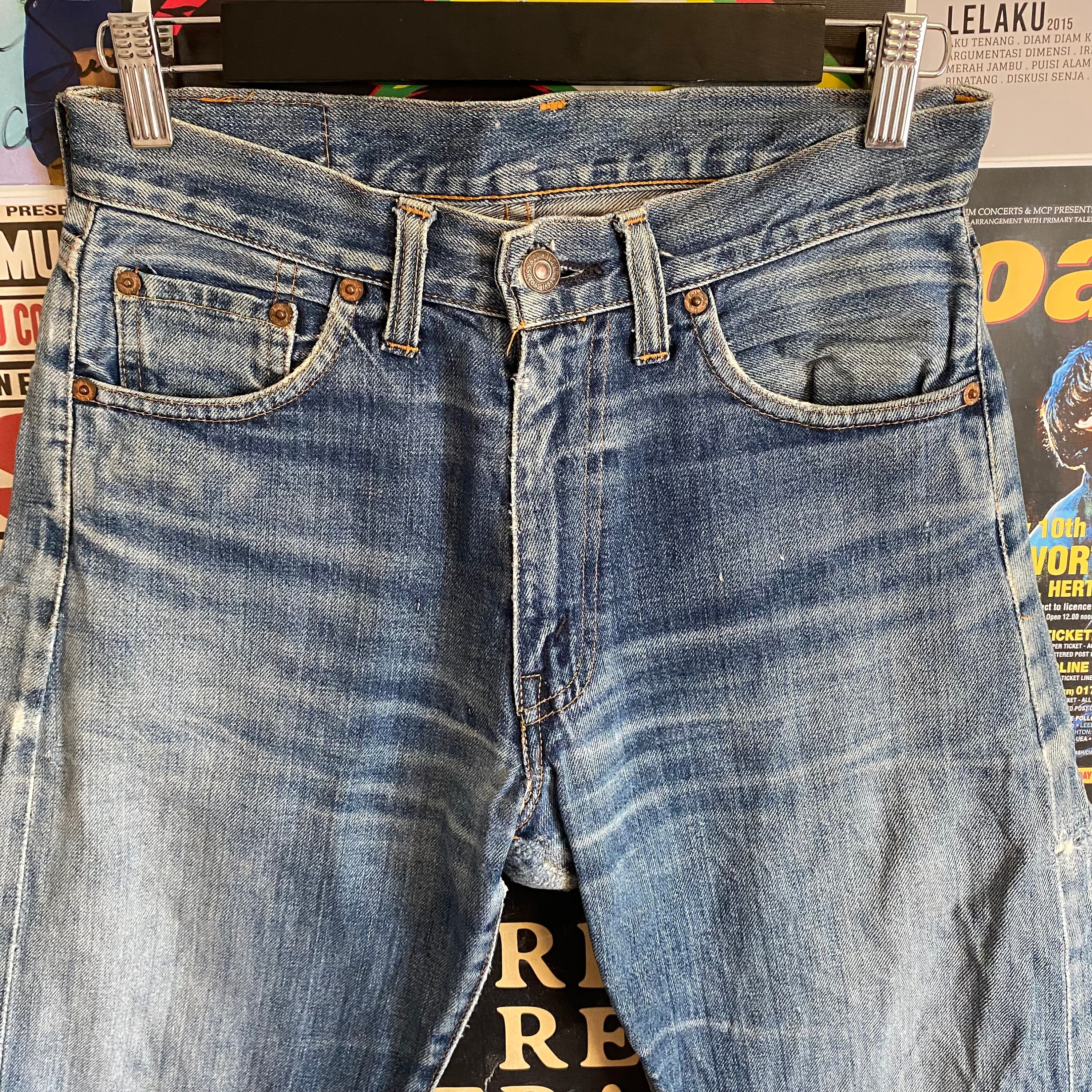 Vintage Levi's 551 90s Big E Selvedge Distressed Denim - Etsy