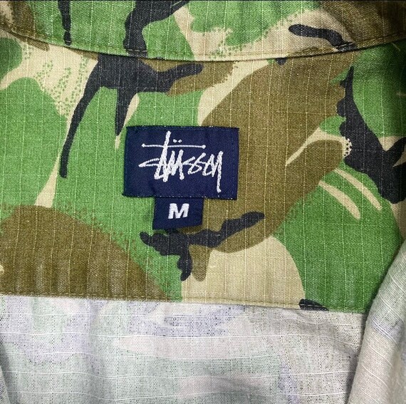 Vintage Stussy Military Style Button Down Shirt - image 7