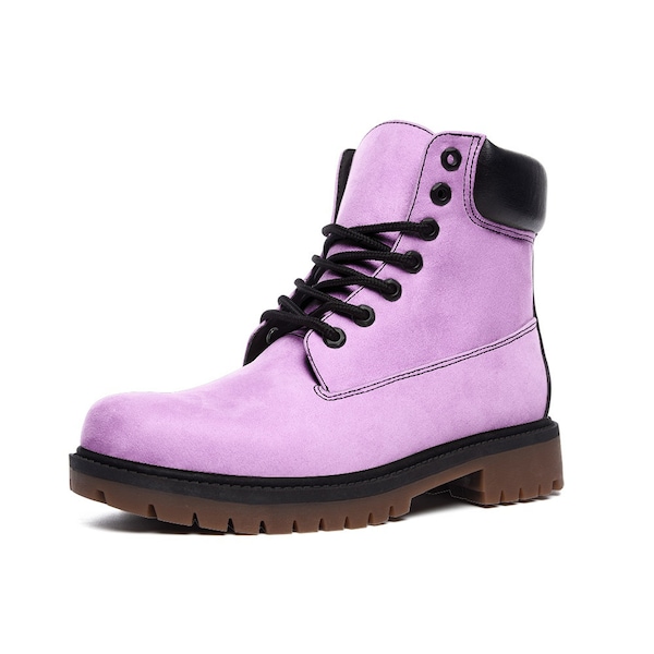 Neon Pastel Pink Boots, Casual Boots, Pink Shoes, Pink Boots, Neon, Faux Leather, Fashion Shoes, Dress Boot, Trendy Boots, Pastel Pink Boots