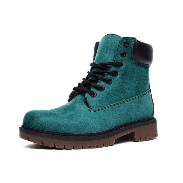 Boots, Casual Boots, Teal Shoes, Teal Boots, Teal, Faux Leather, Fashion Shoes, Dress Boots, Classic Boots, Trendy Boots