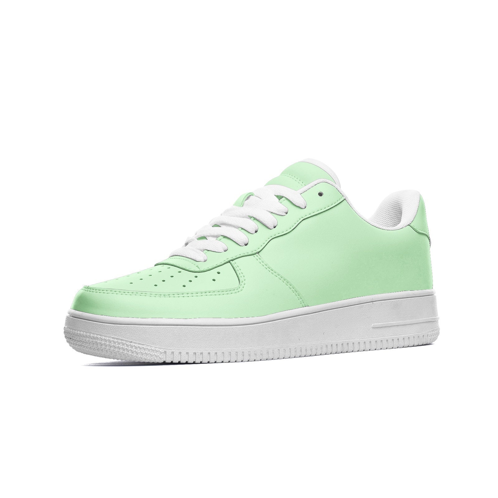 Mint Green Shoes, Leather Sneakers, Neon Pastel Green Mint Green Shoes, Leather Sneakers, Neon Pastel Green