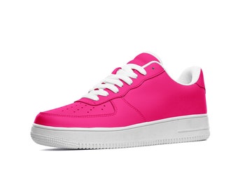 Roze Schoenen, Leren Sneakers, Roze Sneakers, Roze Schoeisel, Unisex Sneakers, Roze Leren Sneakers, Coole Schoenen, Mode Schoenen, Felroze