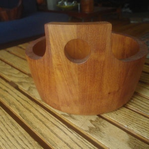 Vintage Mid Century Nissen Danish Teak Salad Bowl Designed by Jens Quistgaard
