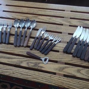 Vintage Mid Century Danish Rosewood Kay Bojesen USC Stainless Items