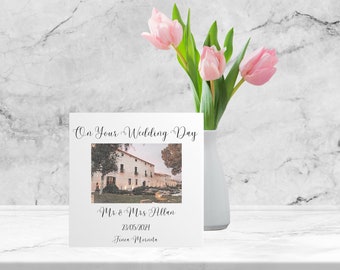 Wedding Card Venue Personalised Greeting Card, Wedding Card with Envelope, Personalised Wedding Card UK, Handmade Wedding Card,