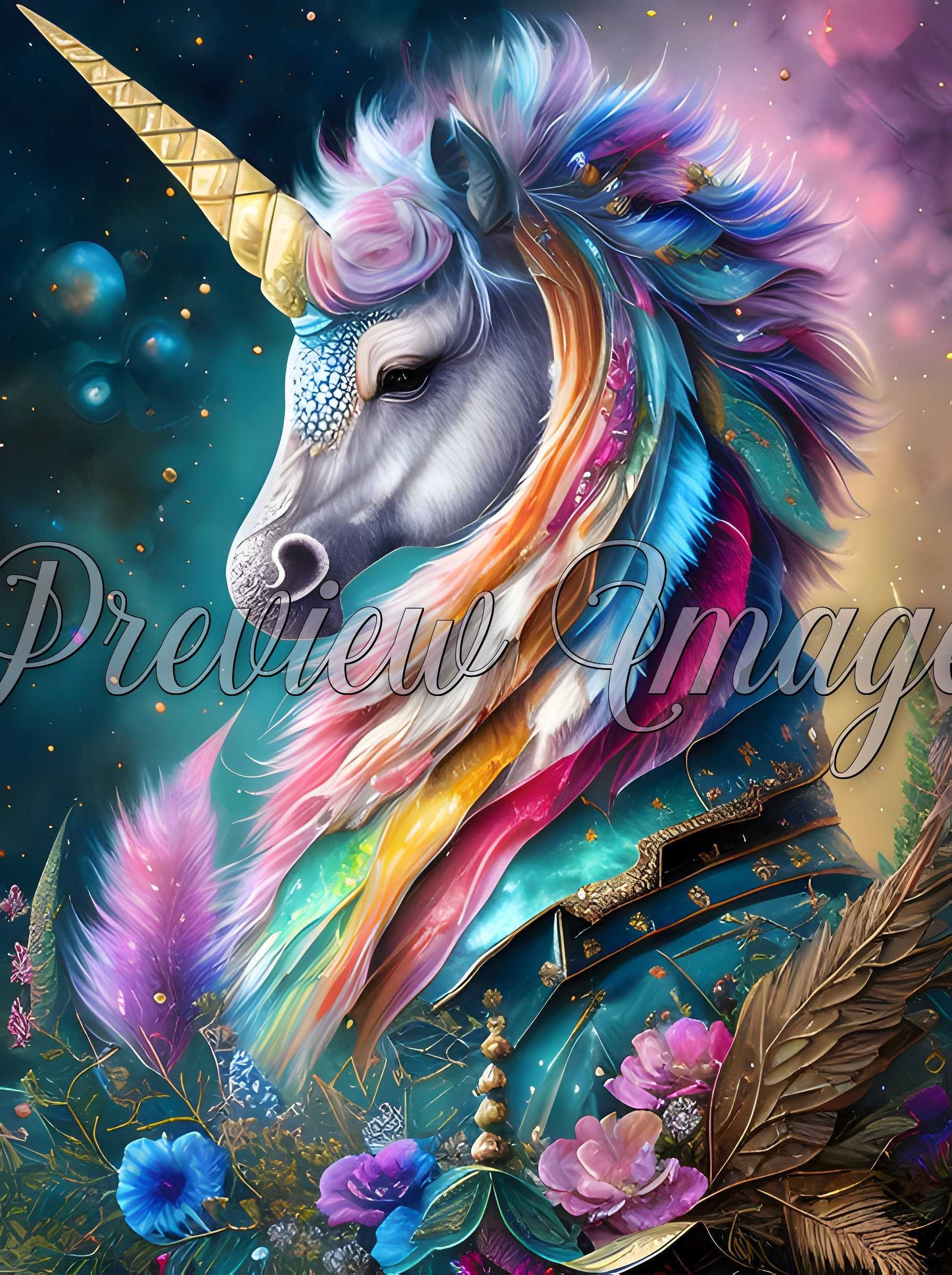 Spectrum of Unicorns - Colorful Unicorn Magic Digital Download