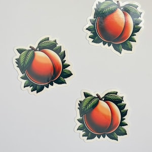 Peach Die Cut Vinyl Sticker