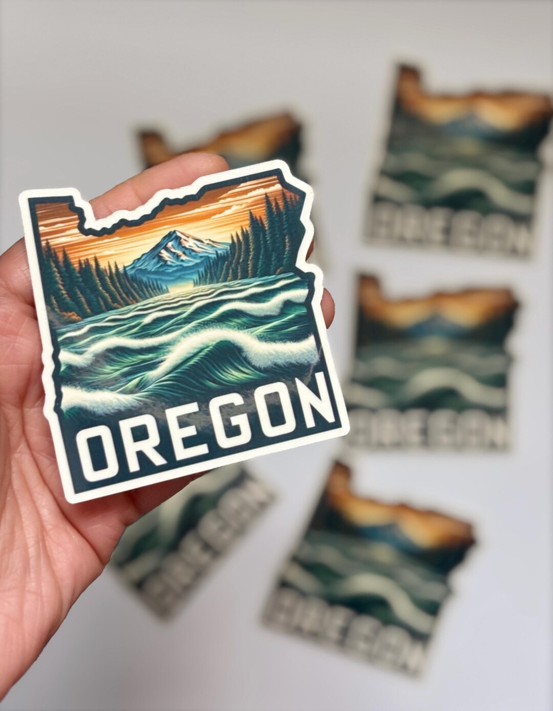 Oregon Sticker Template Oregon Sticker | Oregon Coast, Cascade Mountains, Willamette Valley - Etsy