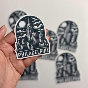 Philadelphia Skyline Sticker: Die Cut Vinyl, Philly Travel Souvenir