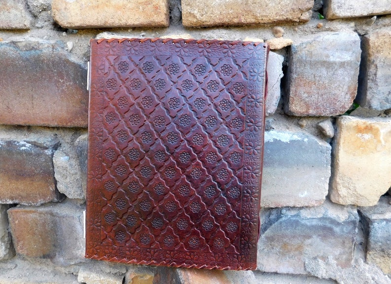 Personalized Extra Large Leather Journal 13 Inch Seven Chakra Etsy