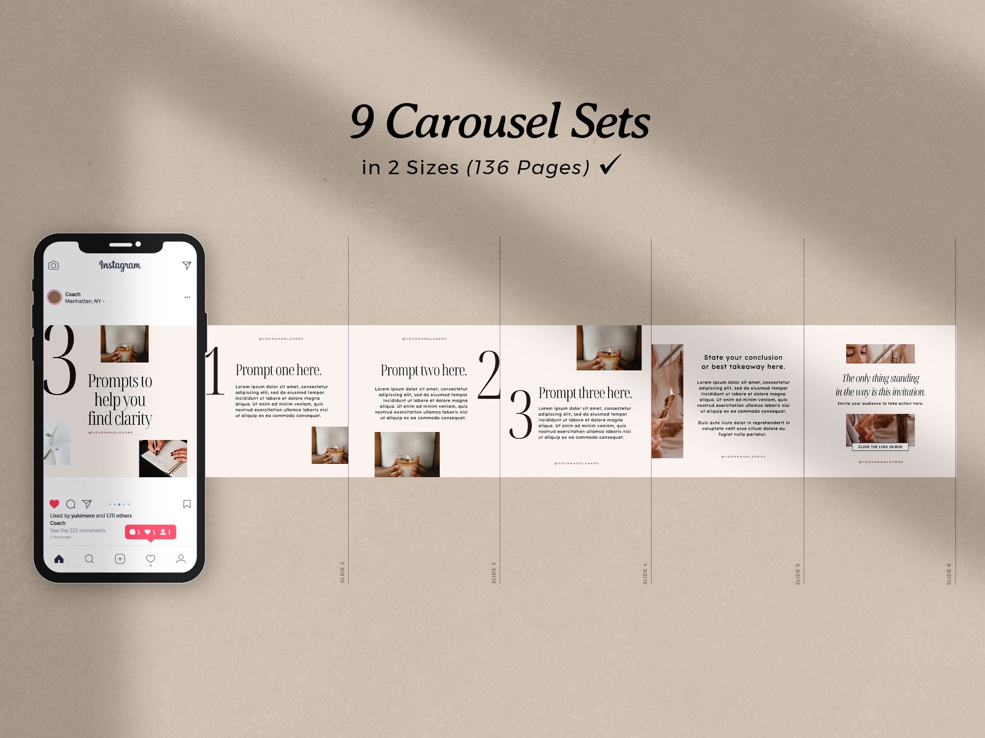 Soft Pink Coach Instagram Canva Template | Healers Therapist | Sales ...