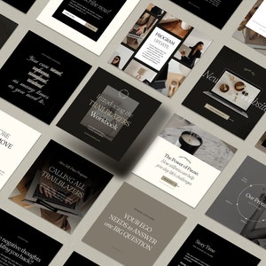 Dark Coach Instagram Canva Template | Service-based Businesses | Marketing Engagement Social Media Carousel | The Dusky Taupe