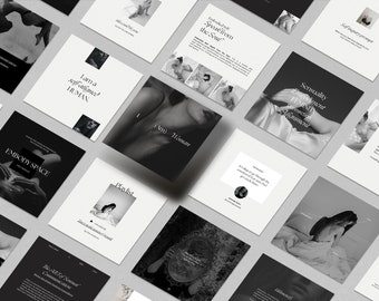 Holistic Coach, Sensual Embodiment Coach, Social Media Template | Minimalist Clean | Marketing Engagement Carousel Template | The Misty Ash
